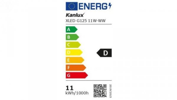 Żarówka LED E27 11W XLED G125 11W-WW 1520lm 2700K 33511