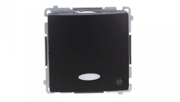 Simon Basic Łącznik krzyżowy z podświetleniem LED (moduł) 10AX, 250V, szybkozłącza, czarny BMW7L.01/49