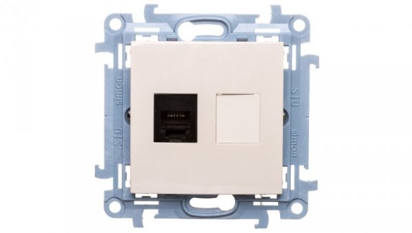 Simon 10 Gniazdo telefoniczne pojedyncze RJ12 kremowy CT1.01/41