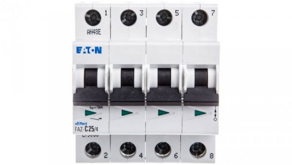 Wyłącznik nadprądowy 4P C 25A 15kA AC FAZ C25/4 279063