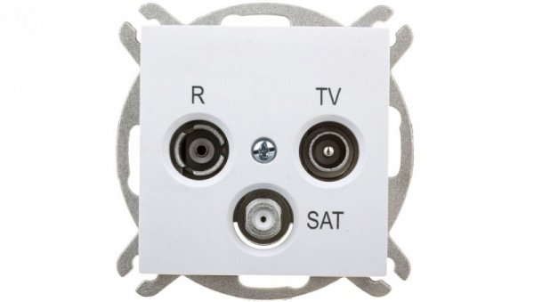 Sentia Gniazdo antenowe RD/TV/SAT końcowe bez ramki IP20 białe 1453-10