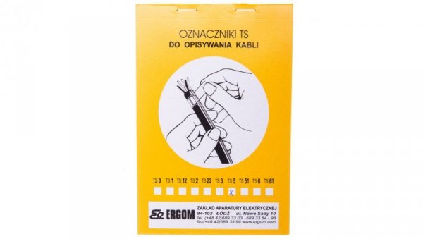 Oznacznik do opisywania ręcznego TS 5 biały E04ZP-02010100500 /50szt./