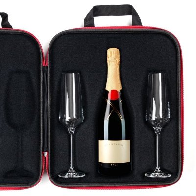 Etui na prosecco i szampana z kieliszkami diVinto Avant