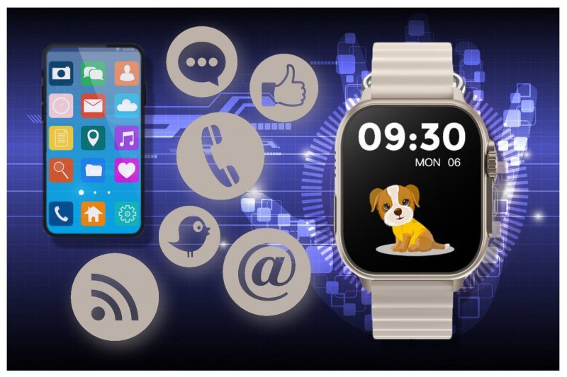 SMARTWATCH UNISEX Rubicon RNCF17 - BLUETOOTH CALL, ŁADOWANIE BEZPRZEWODOWE (sr059c)