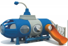 okręt podwodny, statek podwodny, statek kosmiczny, plac zabaw statek kosmiczny, łódź podwodna