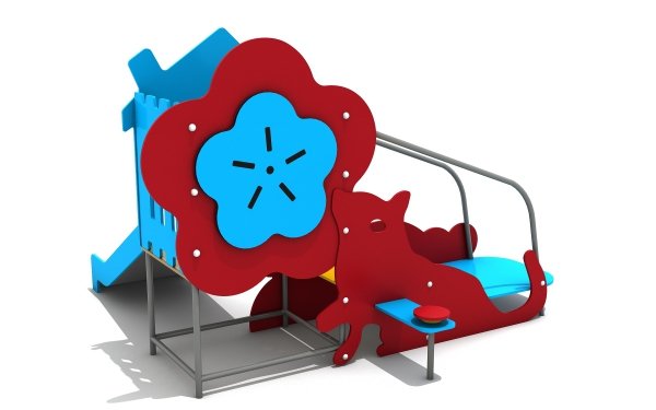 Plac zabaw premium 16 – zestaw dla dzieci z rurami galwanizowanymi i ślizgiem stalowym