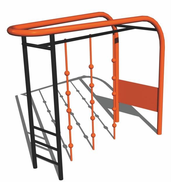 Plac zabaw sprawnościowy – przejście linowe z elementami równoważnymi