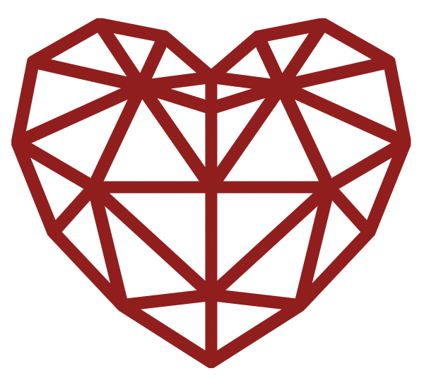 Serce Miłości - Dekoracja Geometryczna