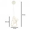 Lampki LED wisząca dekoracja świąteczna okna bałwanek 49cm przyssawka 10 LED