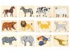 VIGA Zestaw Puzzle Drewniane 12 Układanek Zwierzątka Montessori + Stojak