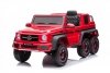 Mercedes G63 AMG Autko na akumulator Czerwony + Pilot + 6 kół EVA + Wolny Start + MP3 LED