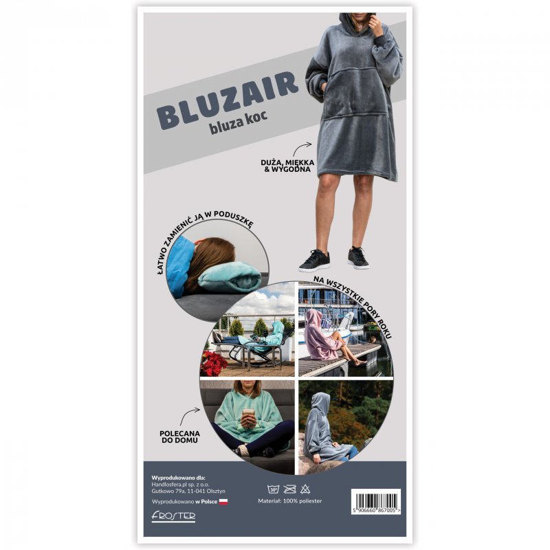 Bluzair - Bluza koc - Błękitny