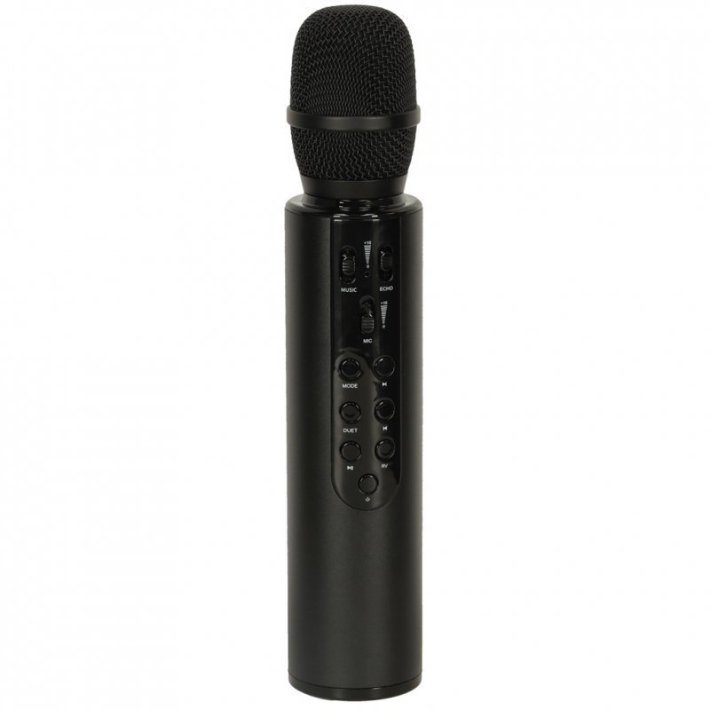 Mikrofon bezprzewodowy karaoke dla dzieci głośnik Bluetooth 2000mAh karta SD USB wysoka jakość czarny