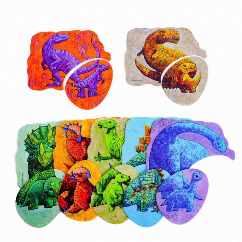 Muduko Puzzle dwuelementowe Dinozaury i ich dzieci