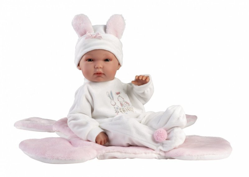 Llorens Lalka winylowa bobas 35 cm Bimba z różową  podusią