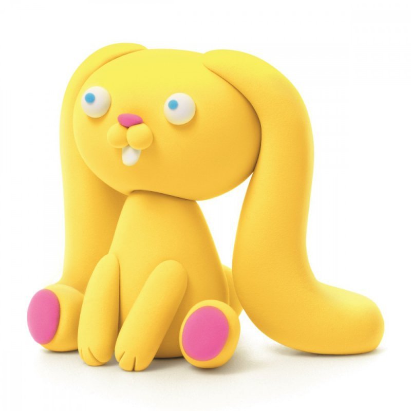 Tm Toys Masa plastyczna Hey Clay Figurka Puchate zwierzaki, Królik