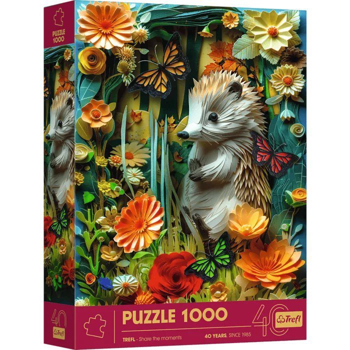 Trefl Puzzle 1000 elementów 40-lecie Paper Art Jeż