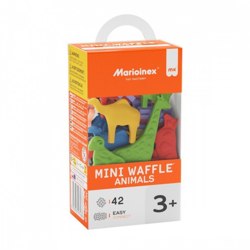 Marioinex Klocki Mini Waffle  - Zwierzęta 42 elementy