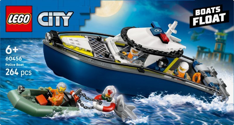 LEGO Klocki City 60456 Pościg łodzią policyjną