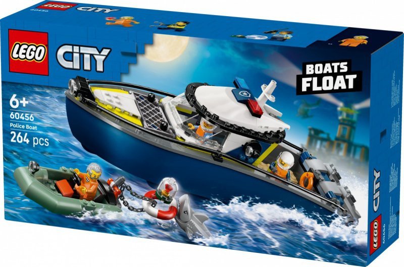LEGO Klocki City 60456 Pościg łodzią policyjną