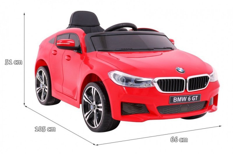 BMW 6 GT Autko na akumulator Czerwone + Pilot