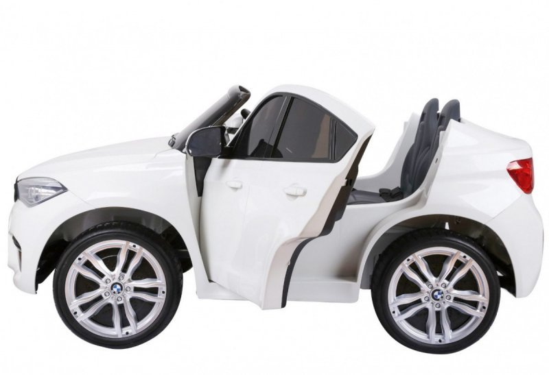 BMW X6M XXL dla 2 dzieci Biały SUV + Pilot + Ekoskóra