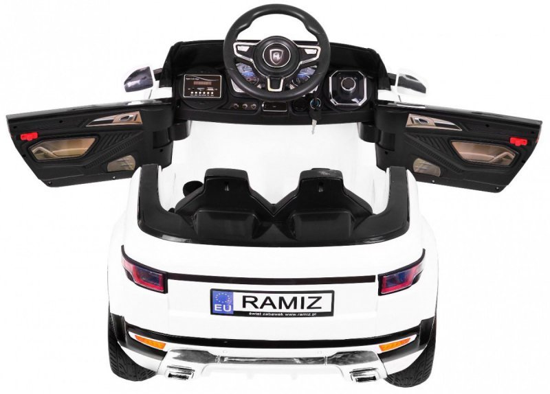 Autko Rapid Racer elektryczne dla dzieci, Biały SUV + Pilot