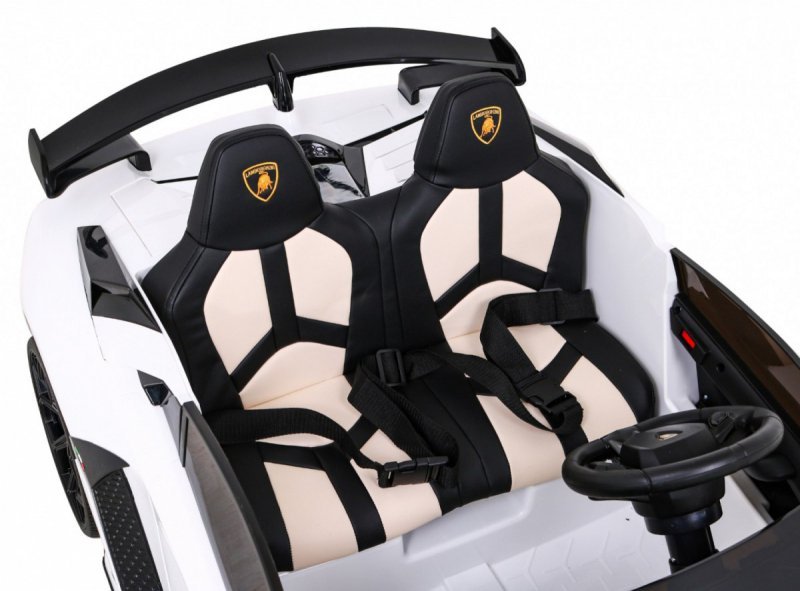 Lamborghini SVJ DRIFT dla 2 dzieci Biały + Funkcja driftu + Pilot