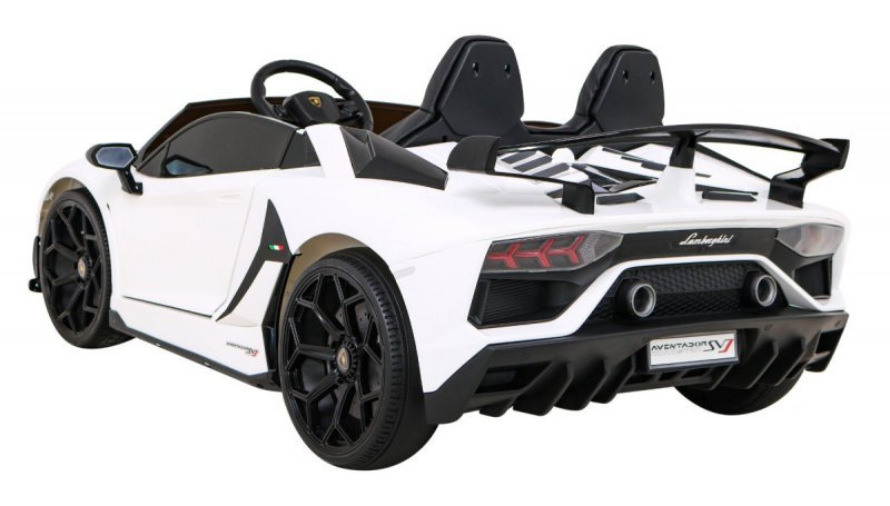 Lamborghini SVJ DRIFT dla 2 dzieci Biały + Funkcja driftu + Pilot