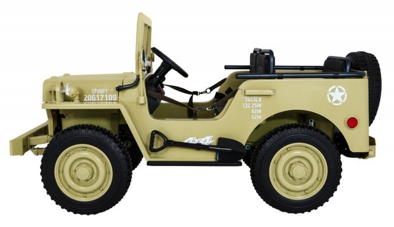 Autko Wojskowe Retro dla 3 dzieci Matcha 4x4