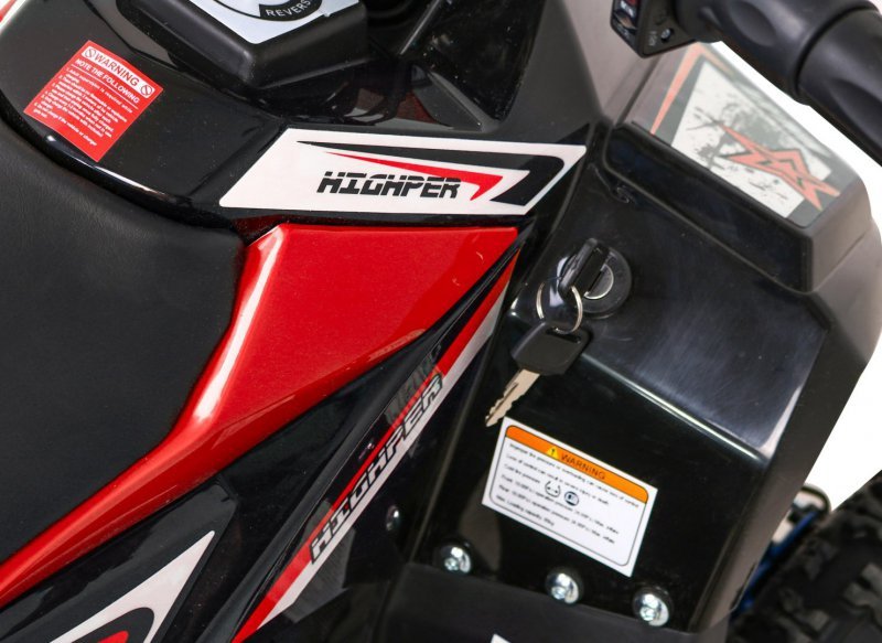 Quad HIPERFECT na akumulator Czerwony 35km/h + Silnik 1000W + Koła pompowane + Regulacja siedzenia
