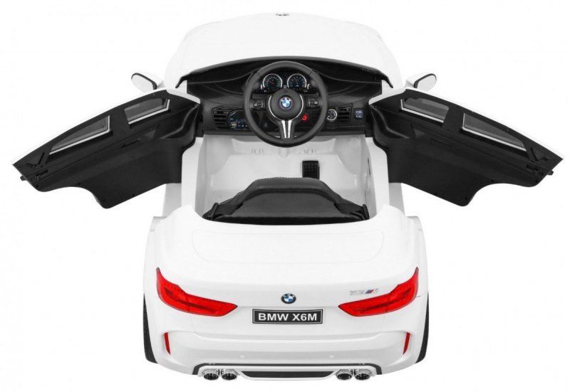 BMW X6M Elektryczne Autko dla dzieci, Biały SUV + Pilot