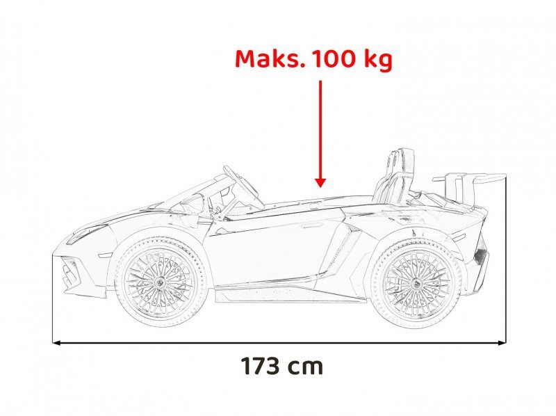 Auto Lamborghini Aventador SV na akumulator dla 2 dzieci Biały
