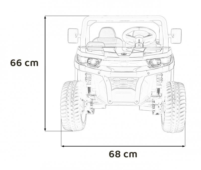 Auto Pick-Up Speed 900 dla dzieci Czarny + Napęd 4x4 + Ruchomy kiper