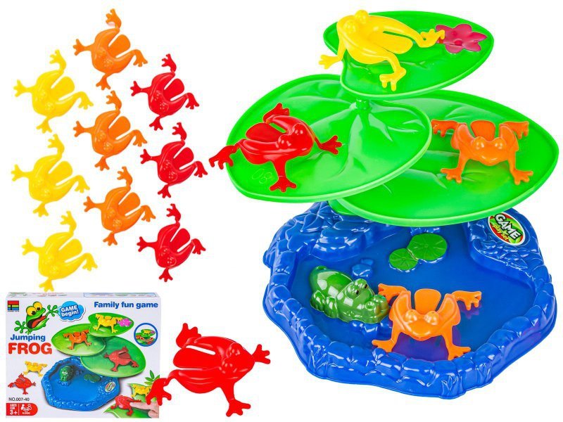 Wesoła Gra Zręcznościowa - SKACZĄCE ŻABKI &quot;Jumping frog&quot; Pchełki