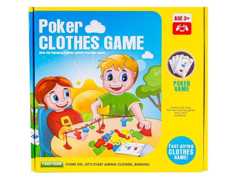 Edukacyjna gra na refleks &quot;Poker Clothes Game&quot;, Układanka Ułóż Pranie Ubrania