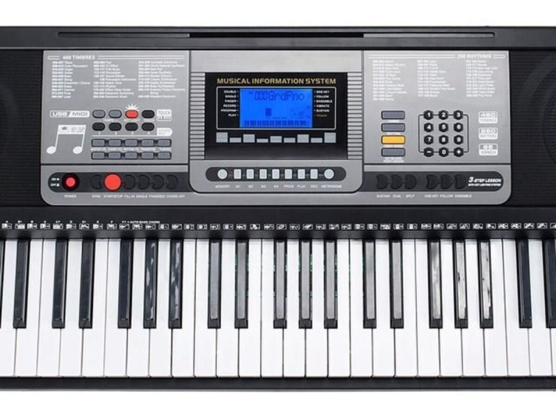 Keyboard Organy 61 Klawiszy Zasilacz MK-816 Z Funkcją Nauki Gry