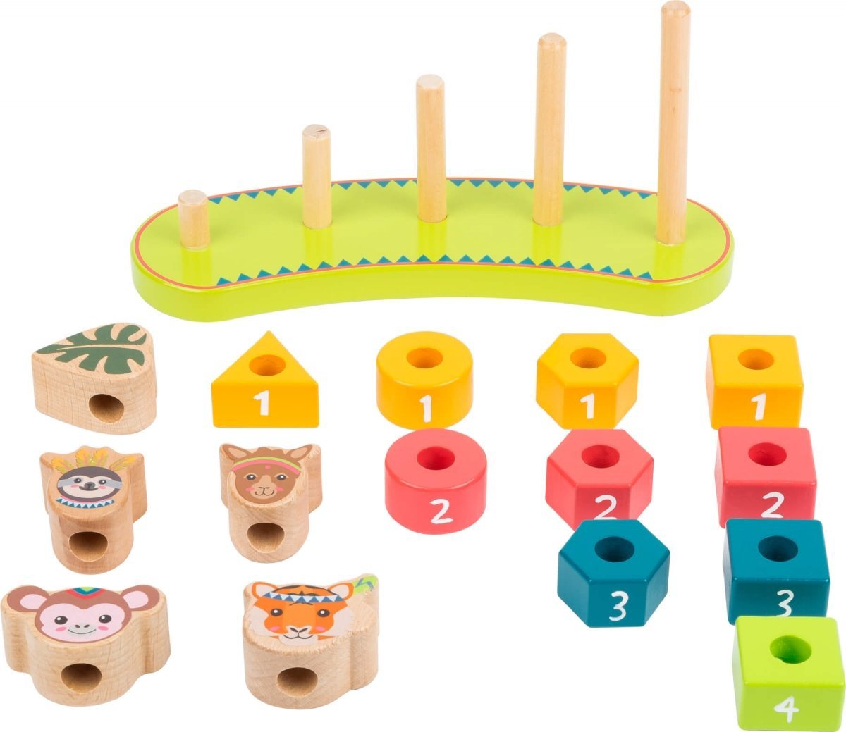 Small Foot Shape Fitting Game With Numbers Jungle Gra Z