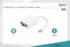 Digitus Kabel adapter Displayport 1080p 60Hz FHD Typ miniDP/DSUB15 M/Ż 0,15m Biały