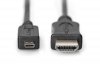 Digitus Kabel połączeniowy HDMI HighSpeed z Ethernetem 4K 60Hz UHD Typ HDMI A/HDMI D M/M 1m Czarny