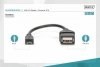 Digitus Kabel adapter USB 2.0 HighSpeed OTG Typ microUSB B/USB A M/Ż 0,2m Czarny