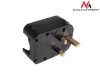 Maclean Adapter zasilania UK na Euro kątowy czarny MCE70