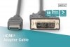 Digitus Kabel adapter HDMI Standard 1080p 60Hz FHD Typ HDMI A/DVI-D (18+1) M/M 5m Czarny