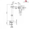 Maclean Uchwyt biurkowy do monitora LCD MC-752 13-32 cale 8kg vesa 75x75,100x100 Pojedyńcze ramię