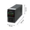 Qoltec Zasilacz awaryjny UPS MONOLITH | 600VA | 360W | LCD | USB