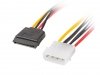 Lanberg Kabel Molex zasilający - SATA x2 M/F 30cm
