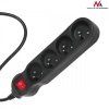 Maclean Listwa zasilająca 4g 1,4m MCE180 2300W czarna