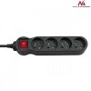 Maclean Listwa zasilająca 4g 3m MCE181 2300W Czarna
