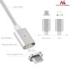 Maclean Kabel USB Type-C magnetyczny srebrny MCE178