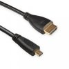4world Kabel HDMI [M] - Micro HDMI [M] V1.4 High Speed z Ethernet 1.8 m Pozłacane końcówki Czarny